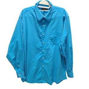 Bill Robinson Mens Button Up Shirt Bluse Size XL Cotton Blend Long Sleeve Collar